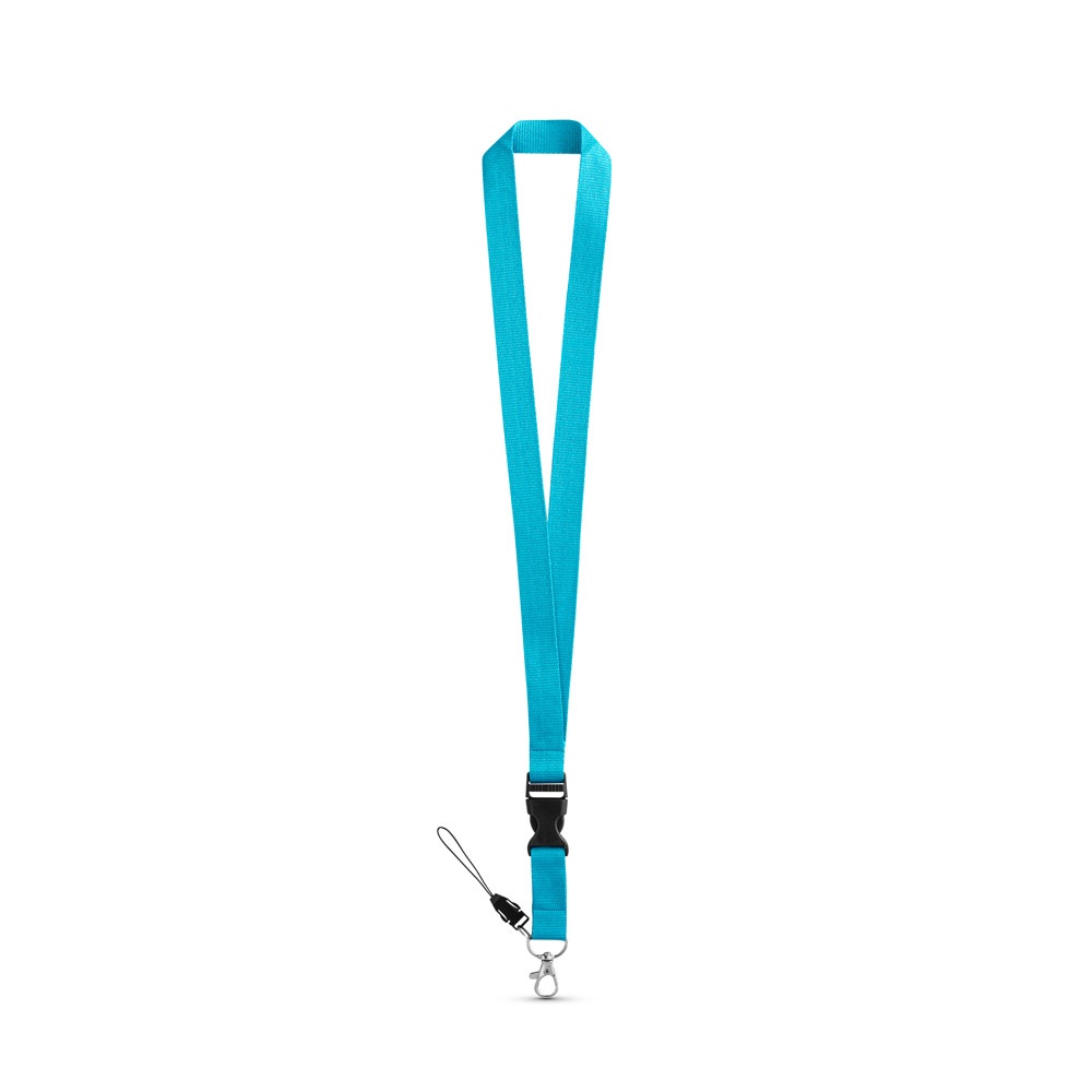 ANQUETIL. Lanyard in poliestere con moschettone in metallo