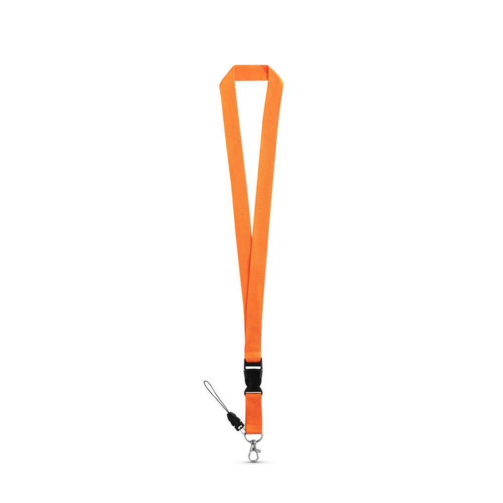 ANQUETIL. Lanyard in poliestere con moschettone in metallo