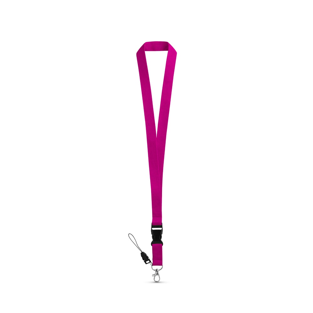ANQUETIL. Lanyard in poliestere con moschettone in metallo