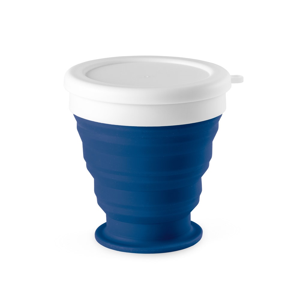 ASTRADA. Bicchiere da viaggio pieghevole in silicone e PP 250 mL