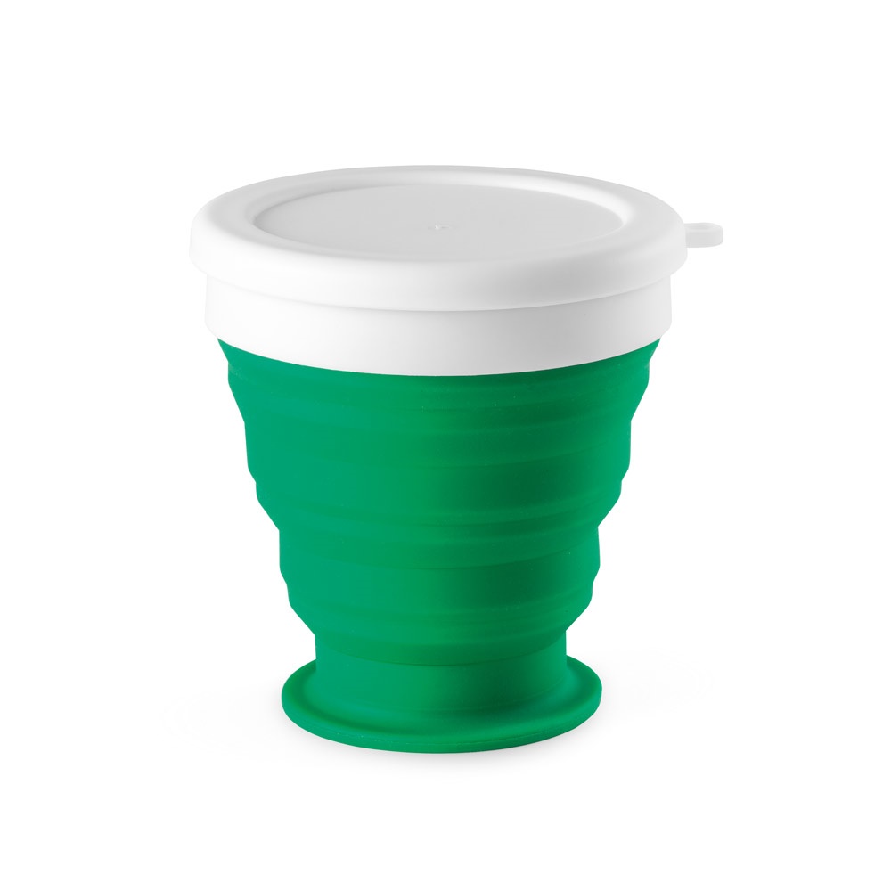 ASTRADA. Bicchiere da viaggio pieghevole in silicone e PP 250 mL