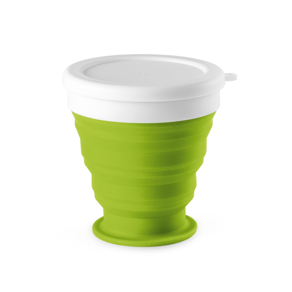 ASTRADA. Bicchiere da viaggio pieghevole in silicone e PP 250 mL