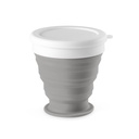 ASTRADA. Bicchiere da viaggio pieghevole in silicone e PP 250 mL