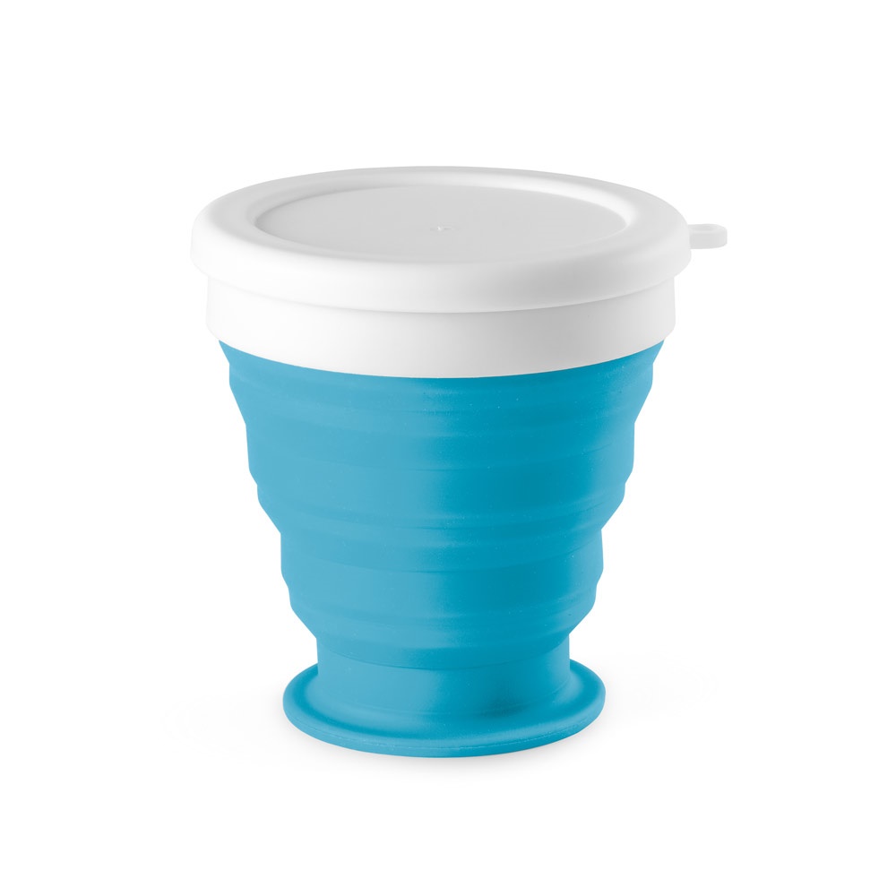 ASTRADA. Bicchiere da viaggio pieghevole in silicone e PP 250 mL
