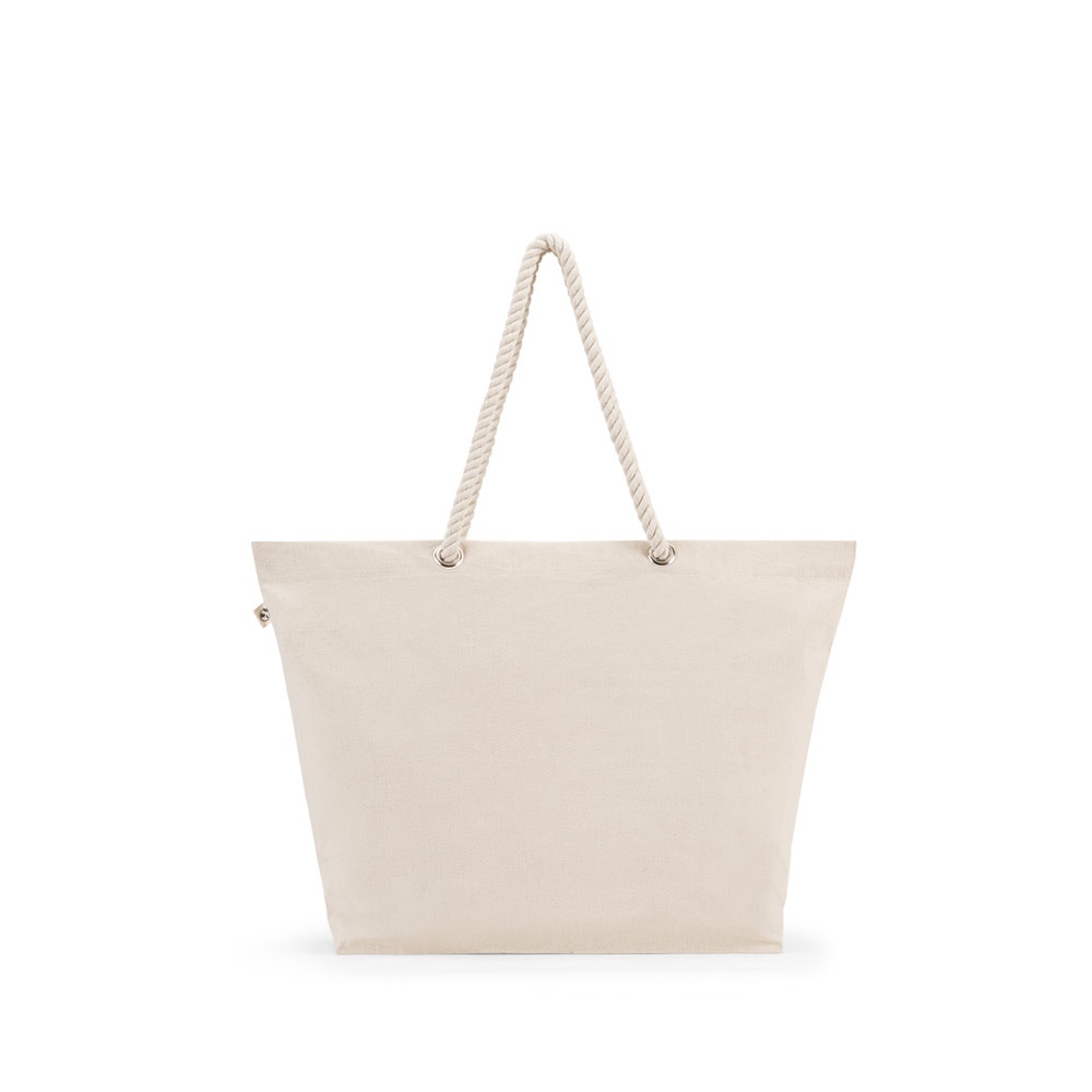 ATHENS. Borsa da spiaggia in cotone riciclato (70%) e poliestere riciclato (30%) (220 g/m²)