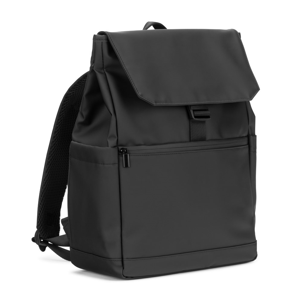 AZORES BAG. Zaino per laptop (16") in PU, con patta che copre tutti gli scomparti