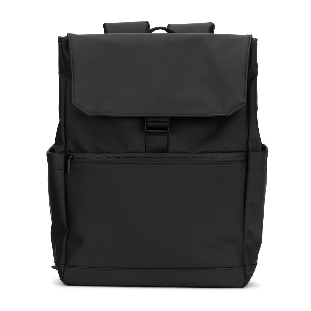AZORES BAG. Zaino per laptop (16") in PU, con patta che copre tutti gli scomparti