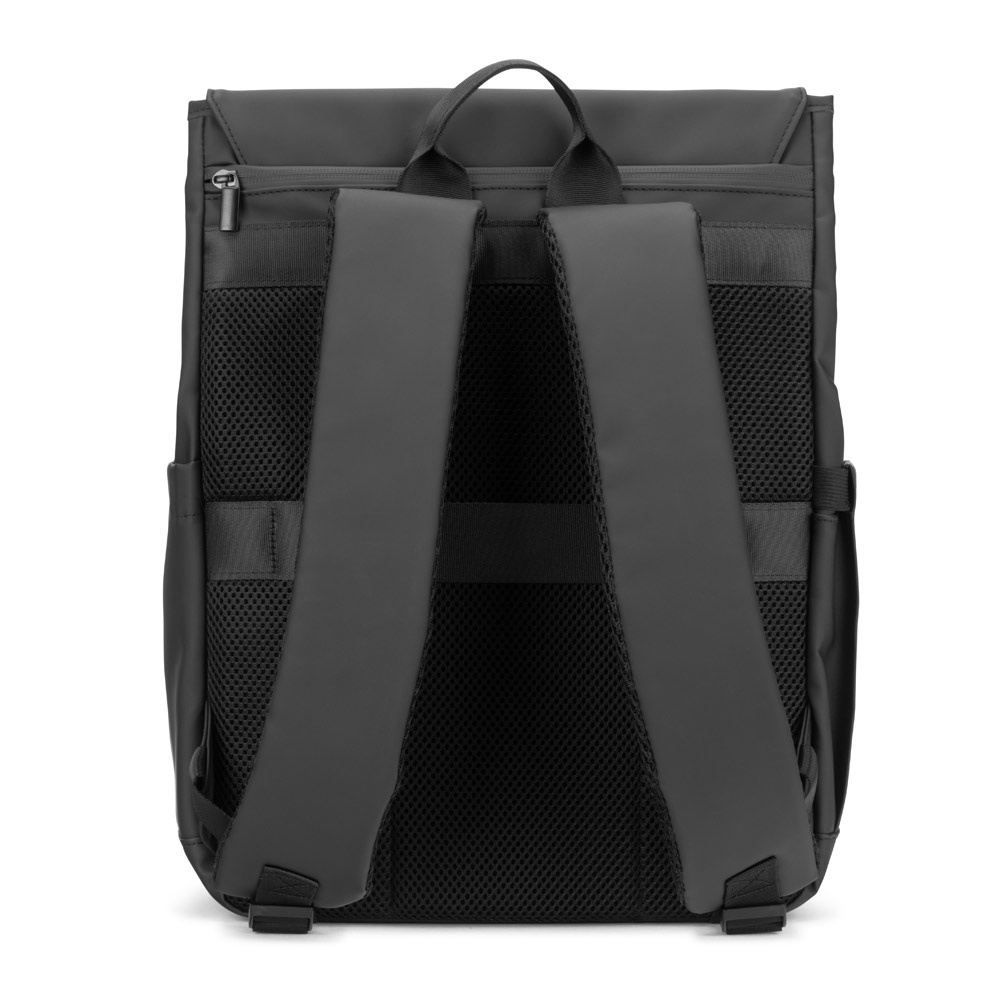 AZORES BAG. Zaino per laptop (16") in PU, con patta che copre tutti gli scomparti