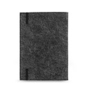BALDWIN. Block notes A5 con copertina in feltro riciclato (100% rPET) e pagine a righe in carta riciclata al 100%