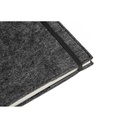 BALDWIN. Block notes A5 con copertina in feltro riciclato (100% rPET) e pagine a righe in carta riciclata al 100%