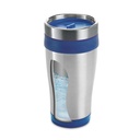 BATUM. Bicchiere da viaggio in acciaio inox e PP 420 mL