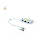 BERNERS HUB. Hub in PET riciclato (100% rPET) con ingressi e uscite principali