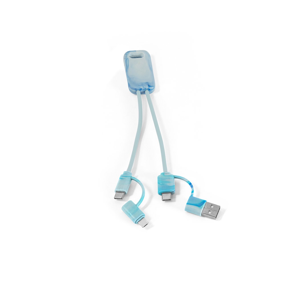 BERNERS. Cavo USB 6-in-1 superveloce in PET riciclato (100% rPET)