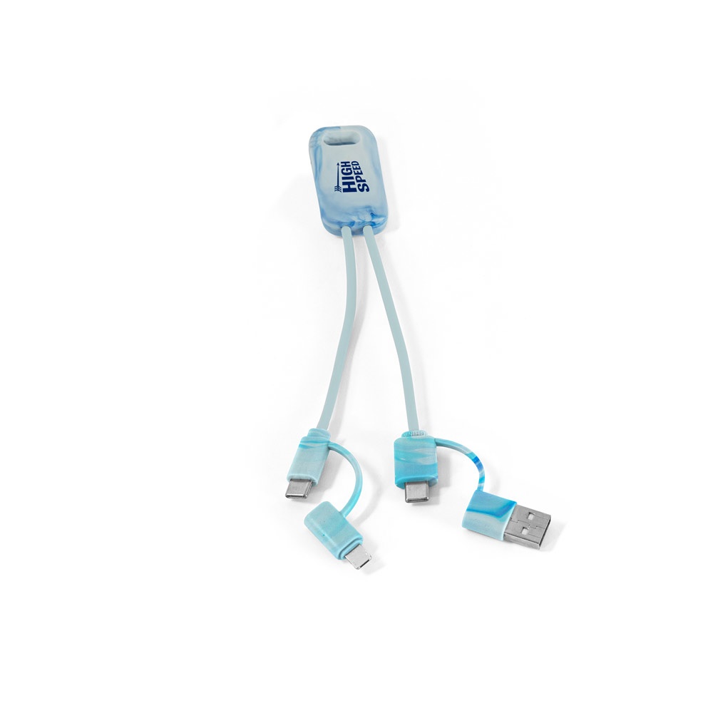 BERNERS. Cavo USB 6-in-1 superveloce in PET riciclato (100% rPET)