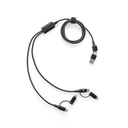 BERTOZZI. Cavo USB super veloce 6 in 1 in alluminio riciclato (20%) e PET riciclato (4%)