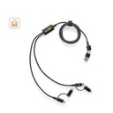 BERTOZZI. Cavo USB super veloce 6 in 1 in alluminio riciclato (20%) e PET riciclato (4%)