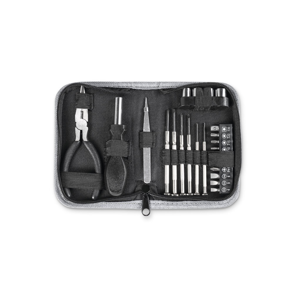 BESSEMER. Set di 24 utensili multifunzione in acciaio di carbonio