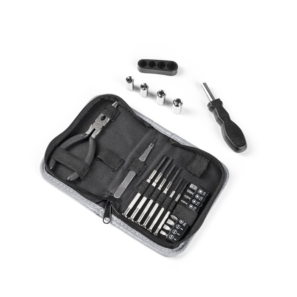 BESSEMER. Set di 24 utensili multifunzione in acciaio di carbonio