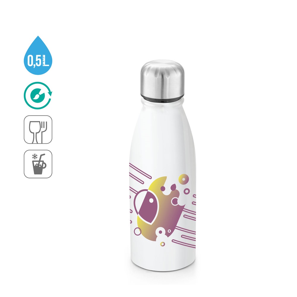 BILLY. Borraccia in alluminio con tappo in acciaio inox per la sublimazione 500 mL