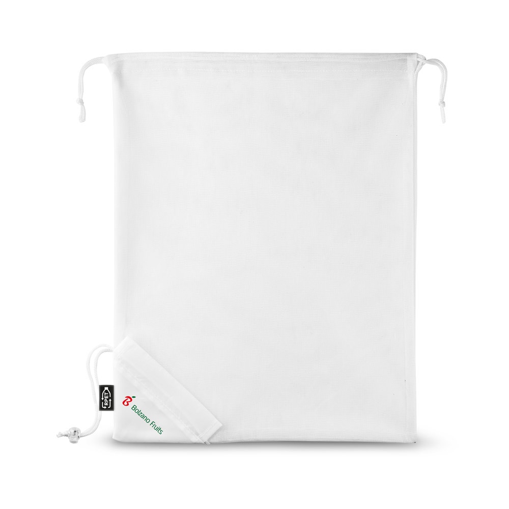 BOLZANO. Borsa pieghevole in maglia e poliestere riciclato 190T (100% rPET)