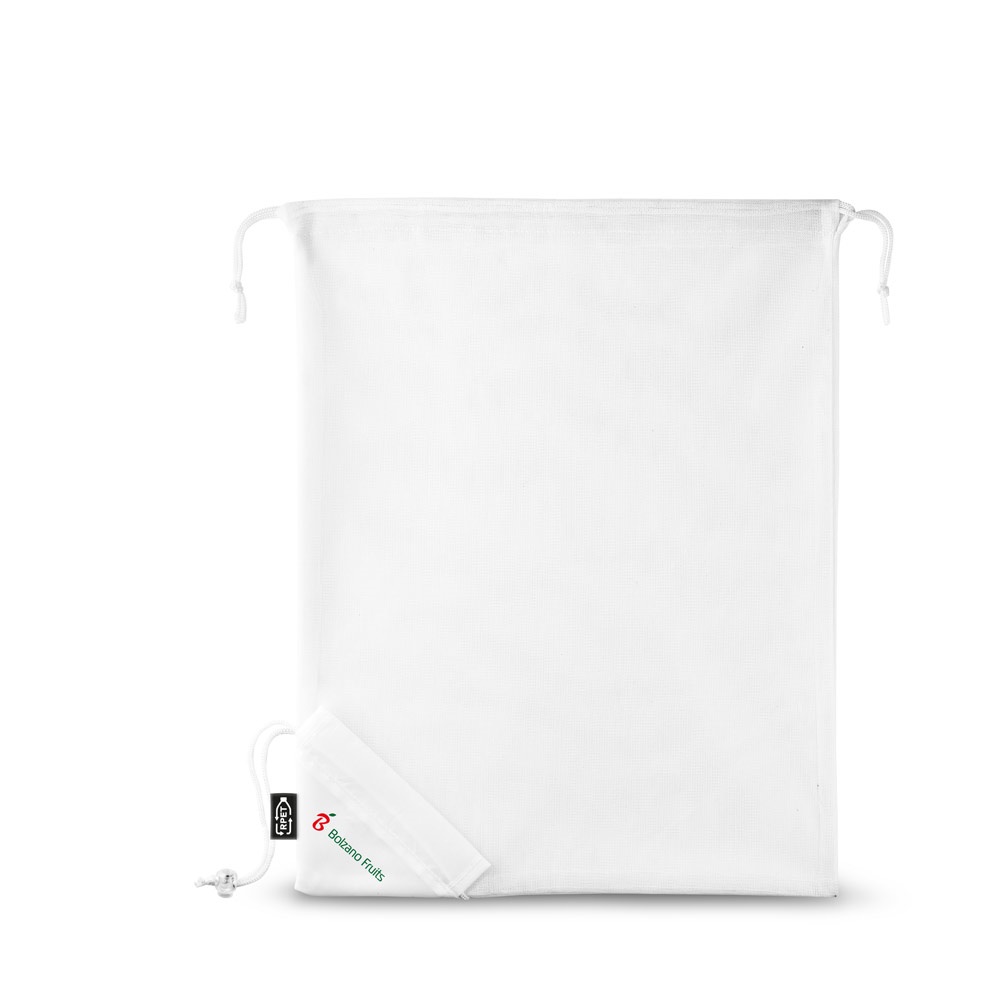 BOLZANO. Borsa pieghevole in maglia e poliestere riciclato 190T (100% rPET)