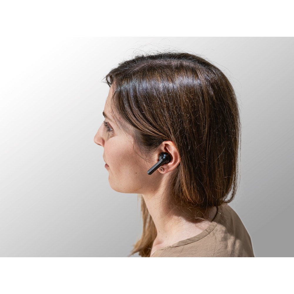 BOSON. Auricolari wireless in ABS riciclato (100% rABS) con autonomia di 3 ore