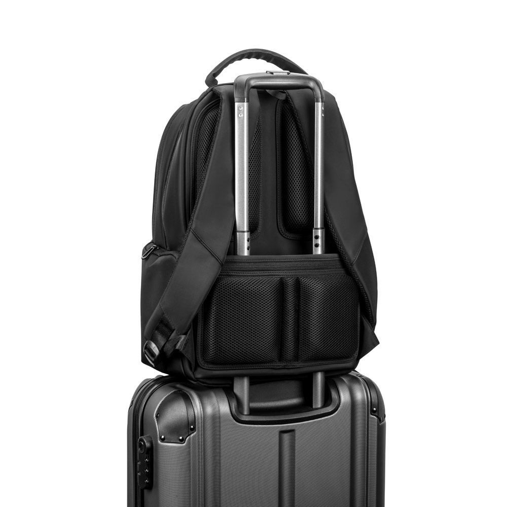 BOSTON SOLID. Zaino per laptop (17") in nylon 150D con 2 scomparti imbottiti