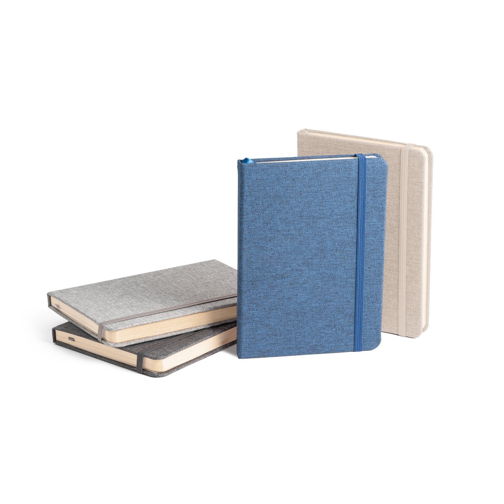 BOYD. Blocco note A5 in poliestere riciclato (100% rPET) con pagine a righe