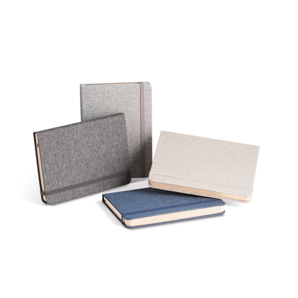 BOYD. Blocco note A5 in poliestere riciclato (100% rPET) con pagine a righe