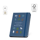 BOYD. Blocco note A5 in poliestere riciclato (100% rPET) con pagine a righe