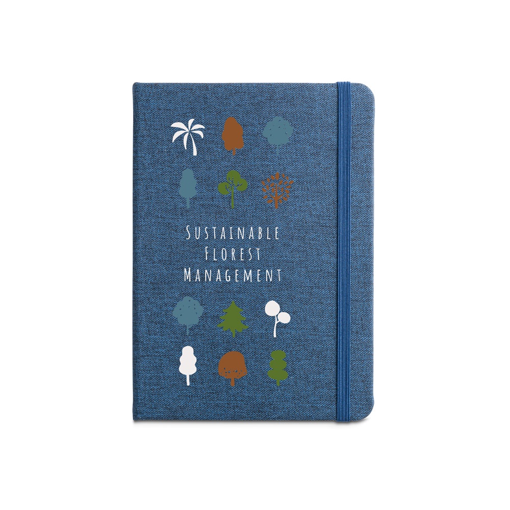 BOYD. Blocco note A5 in poliestere riciclato (100% rPET) con pagine a righe