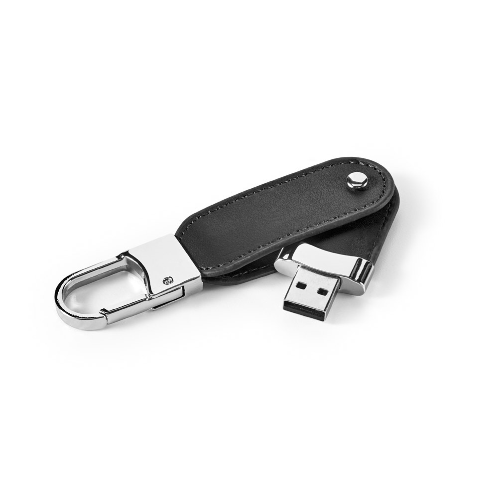 BRAGG 8GB. Memoria USB da 8 GB in PU e con clip a moschettone