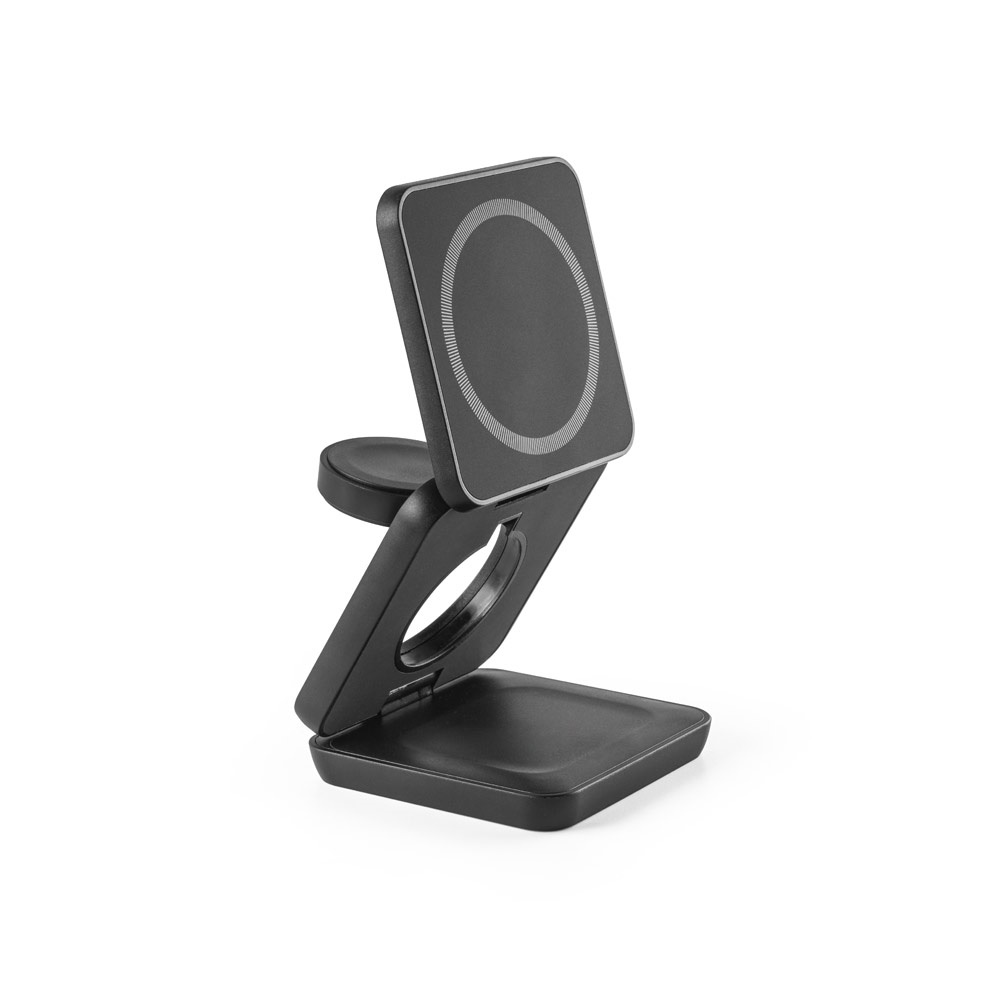 BROGLIE. Caricatore wireless magnetico superveloce 4-in-1 da 15W in ABS riciclato (100% rABS)