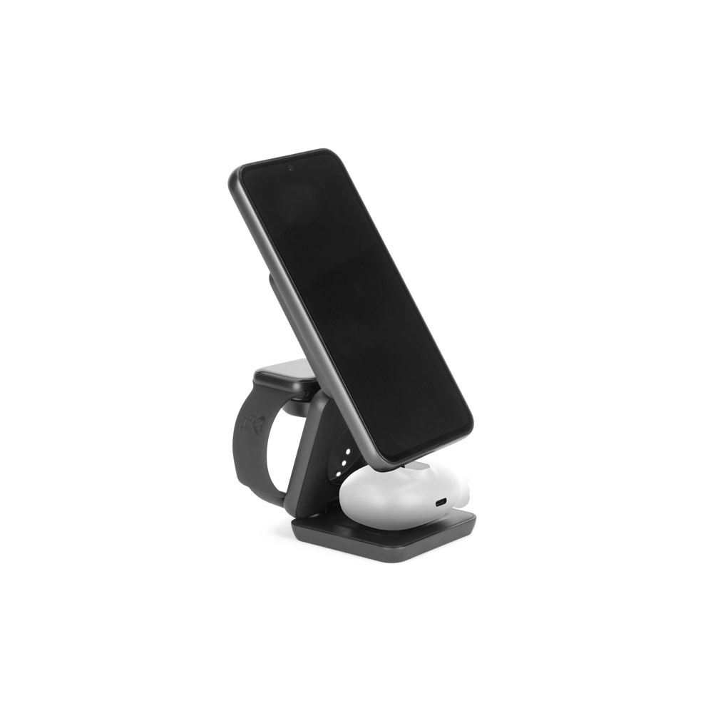 BROGLIE. Caricatore wireless magnetico superveloce 4-in-1 da 15W in ABS riciclato (100% rABS)