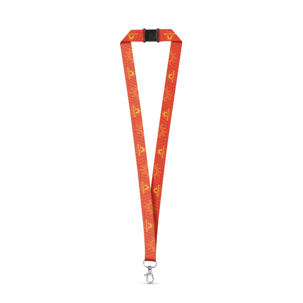 BRISTOL. SET Lanyard SUBLIMATION Long II (20 mm) con moschettone a grilletto da 20 mm e chiusura di sicurezza
