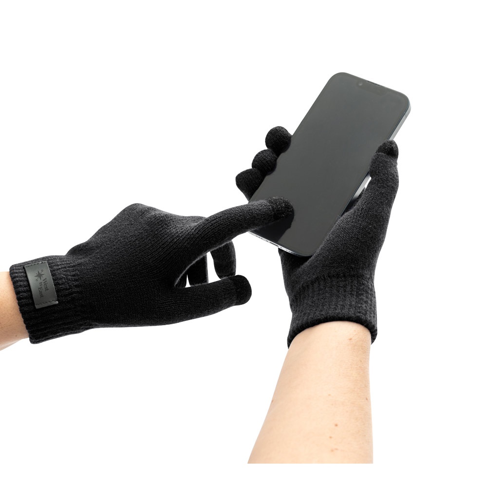 BURROW. Guanti in poliestere riciclato (100% rPET), con punta touch