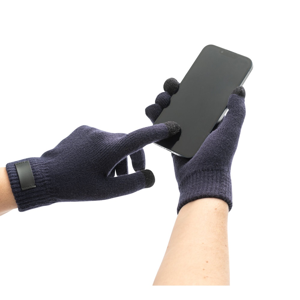 BURROW. Guanti in poliestere riciclato (100% rPET), con punta touch