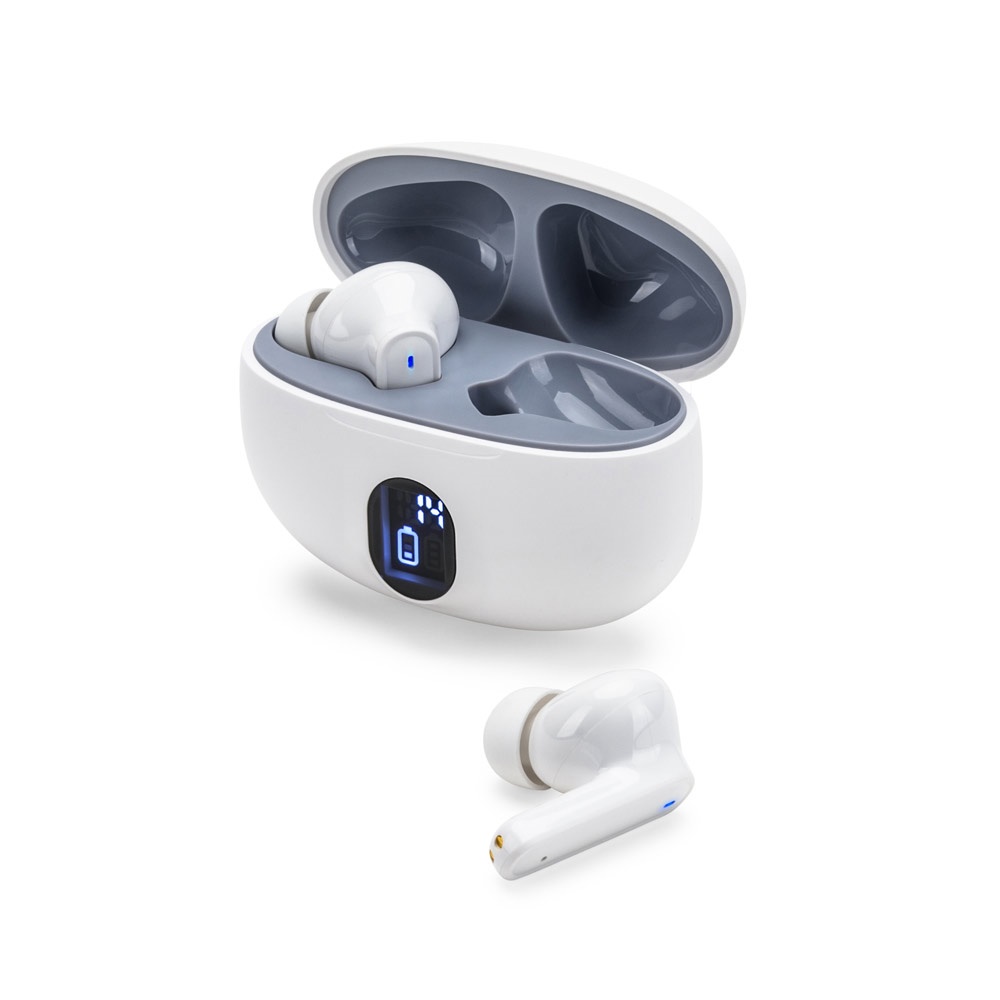 CAETANO. Auricolari wireless con 4 ore di autonomia in ABS riciclato (100% rABS)