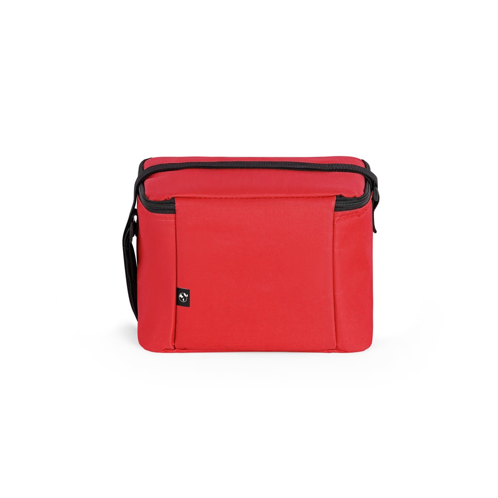 CANCUN. Borsa termica in poliestere riciclato 600D con cinghia regolabile 7 L
