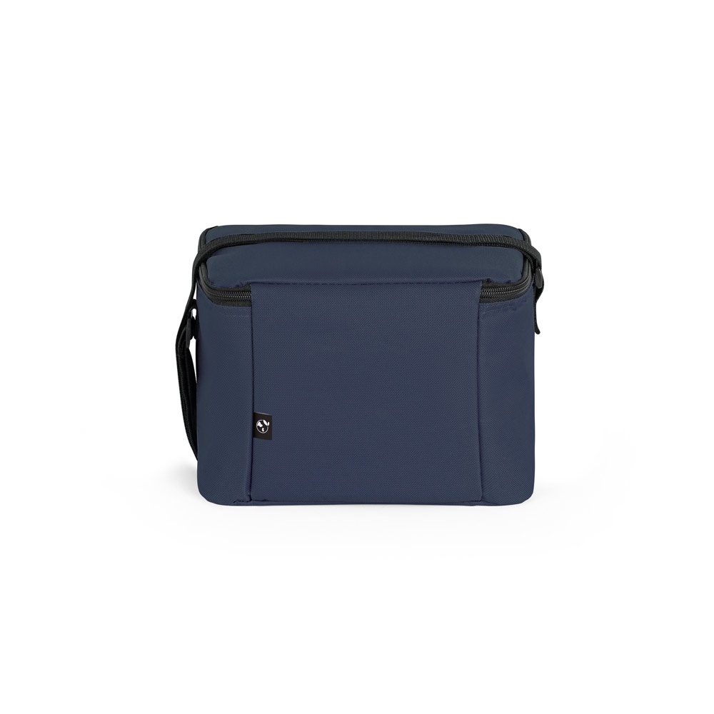 CANCUN. Borsa termica in poliestere riciclato 600D con cinghia regolabile 7 L