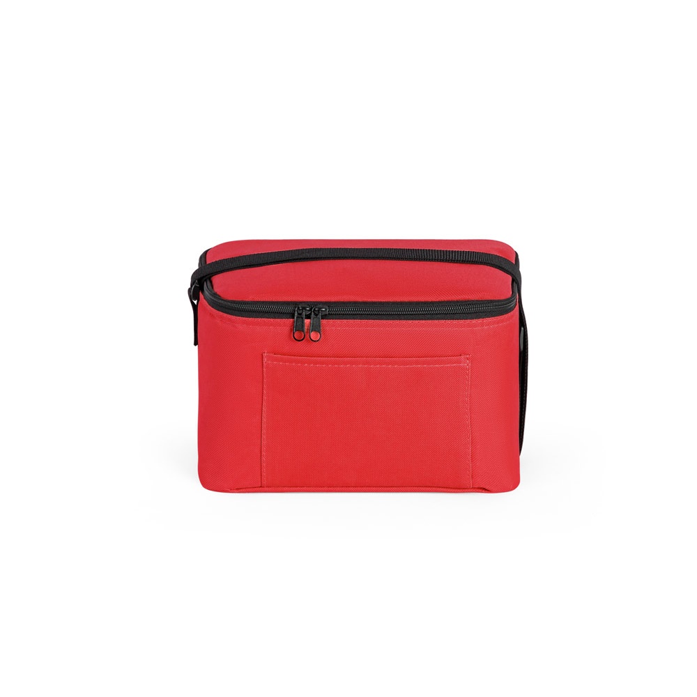 CANCUN. Borsa termica in poliestere riciclato 600D con cinghia regolabile 7 L