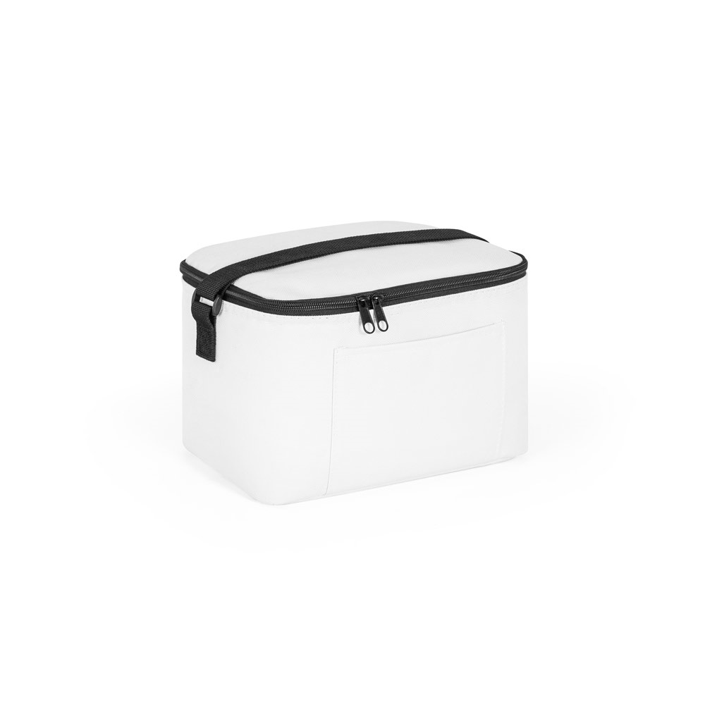 CANCUN. Borsa termica in poliestere riciclato 600D con cinghia regolabile 7 L