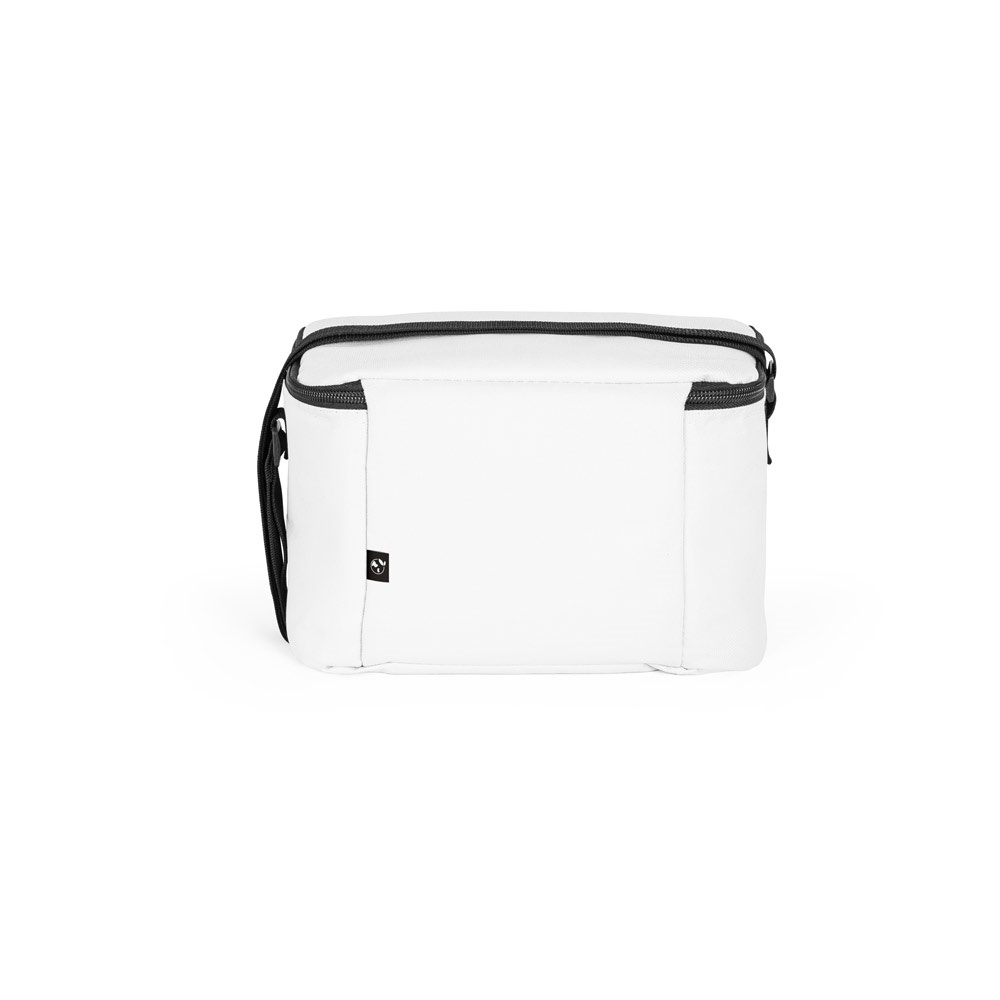CANCUN. Borsa termica in poliestere riciclato 600D con cinghia regolabile 7 L
