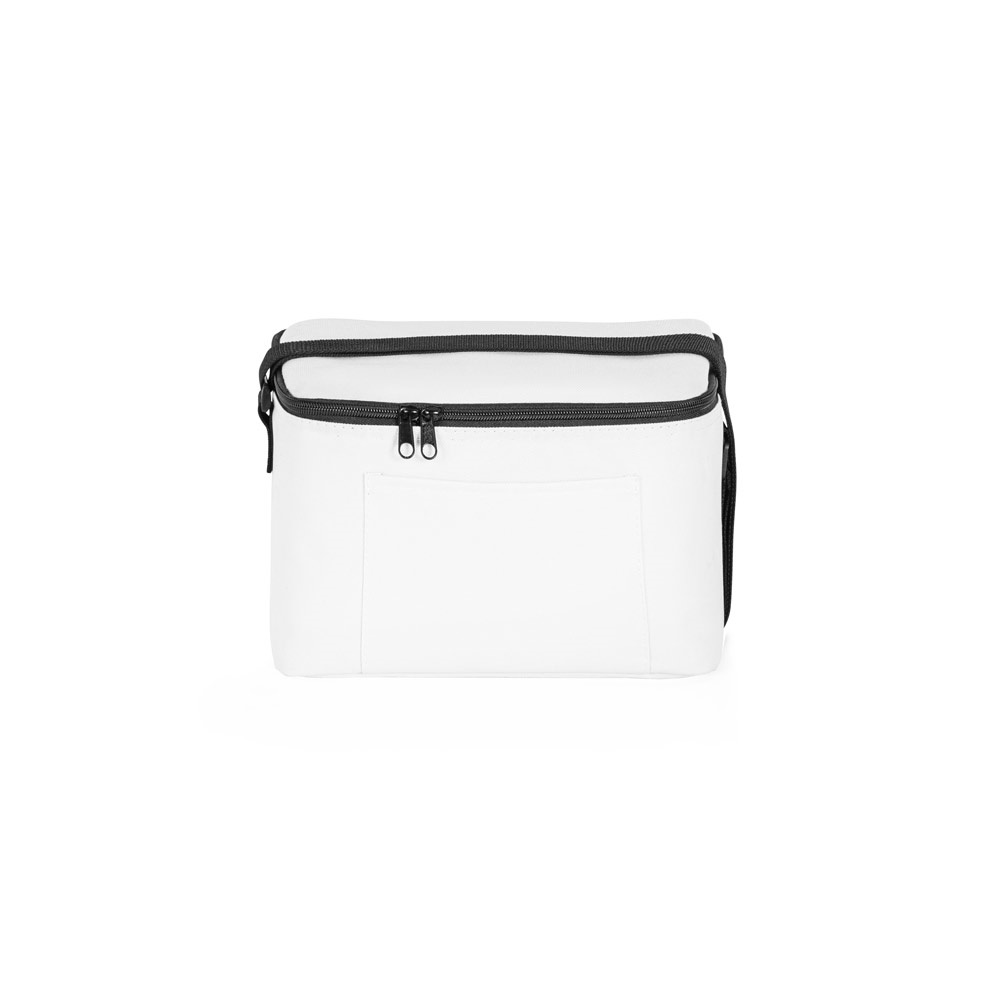 CANCUN. Borsa termica in poliestere riciclato 600D con cinghia regolabile 7 L