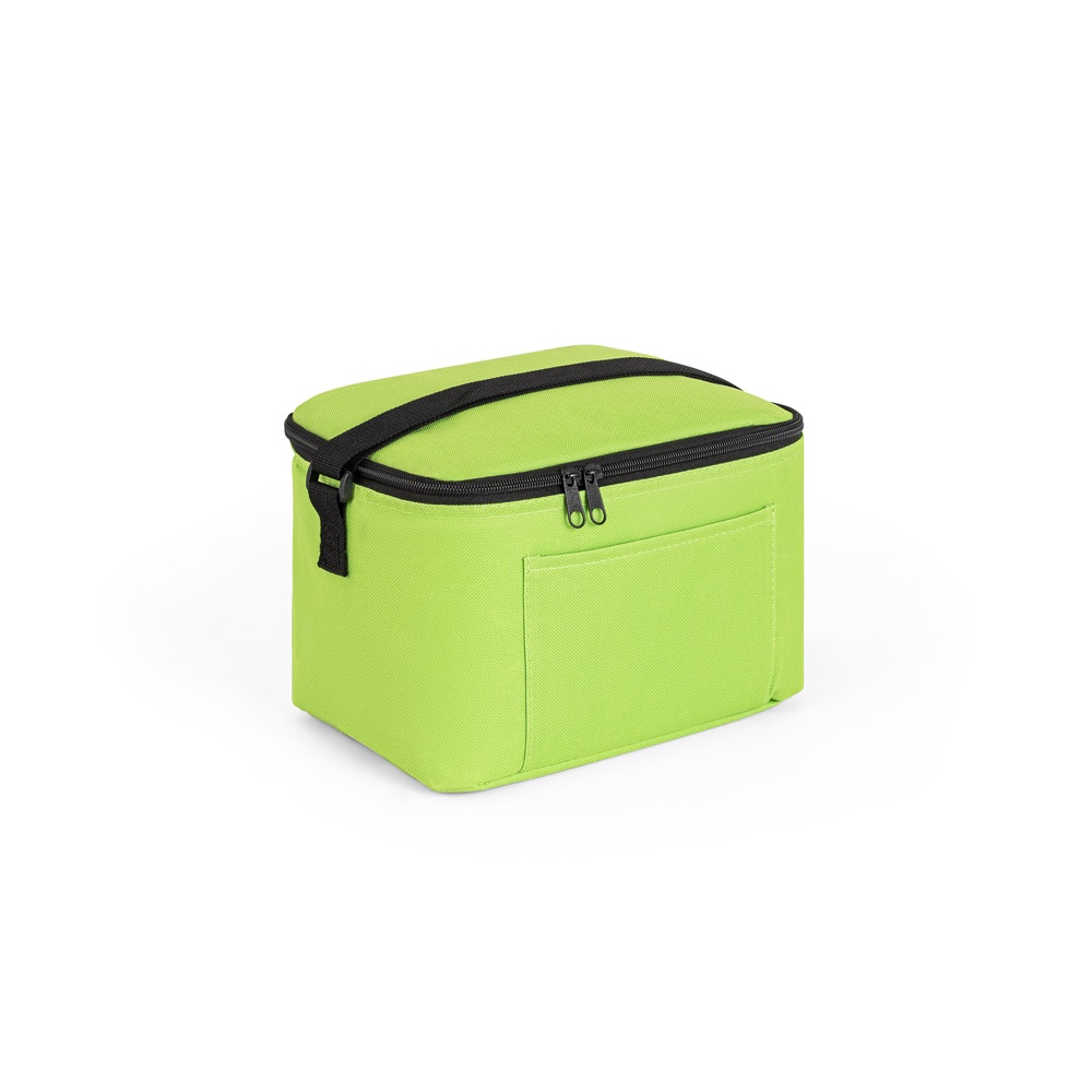 CANCUN. Borsa termica in poliestere riciclato 600D con cinghia regolabile 7 L