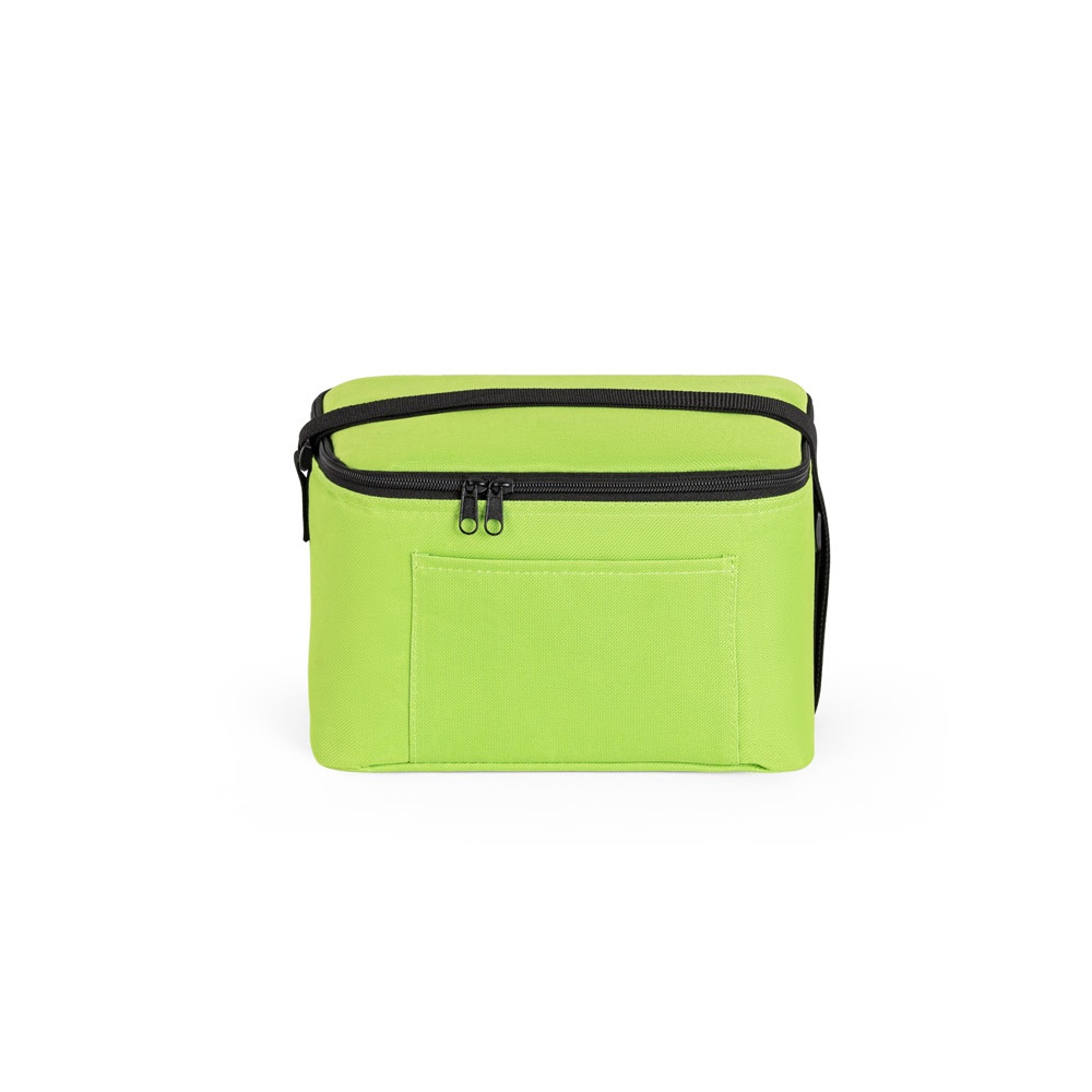 CANCUN. Borsa termica in poliestere riciclato 600D con cinghia regolabile 7 L