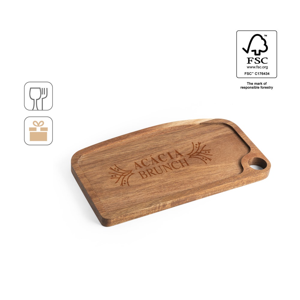 CAPER. Tagliere in legno di acacia
