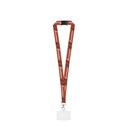 CARLISLE. SET Lanyard SUBLIMATION Lungo II (20 mm) con moschettone a grilletto da 20 mm, chiusura di sicurezza e porta badge/tessera rigido 91 x 68 mm