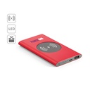 CASSINI. Power bank da 4'000 mAh con caricatore wireless da 5W in alluminio riciclato (100% rAL)