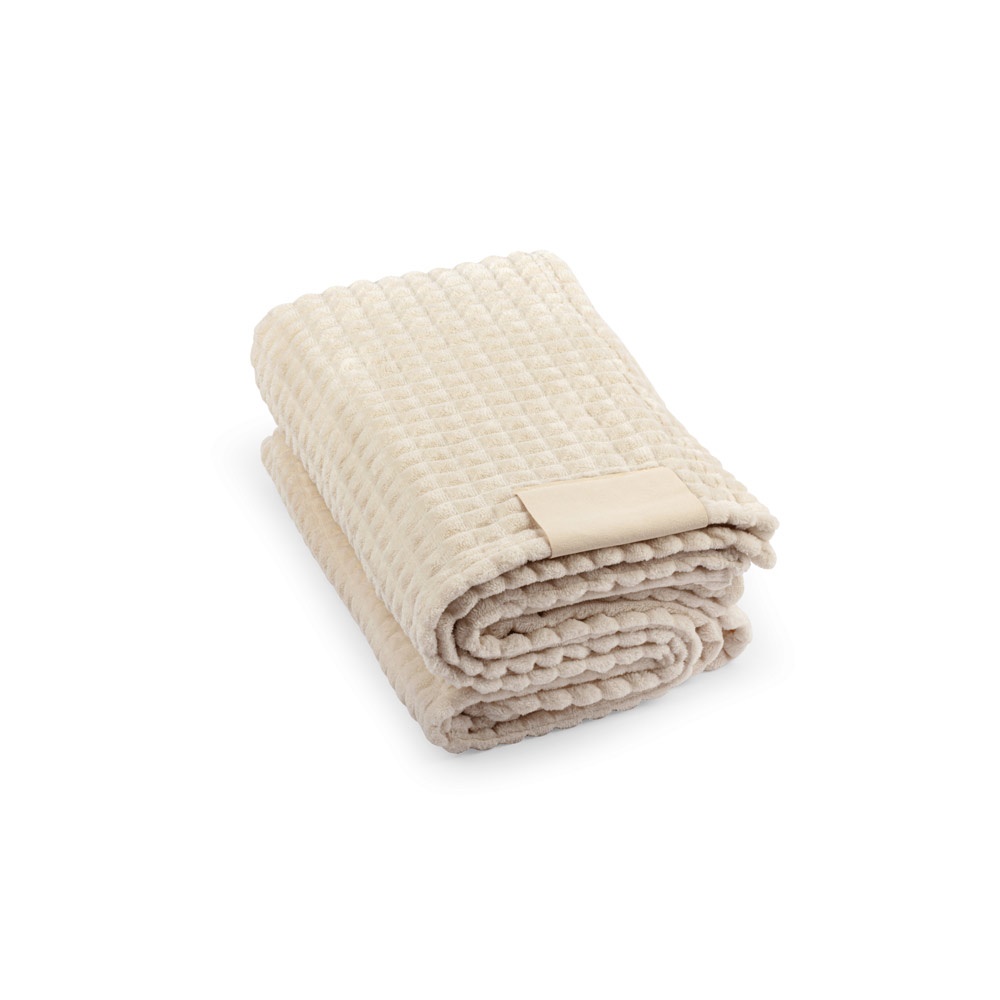 CELINE. Coperta in poliestere riciclato (100% rPET) con dettaglio cucito per la personalizzazione